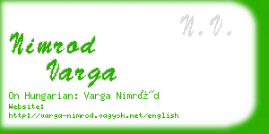 nimrod varga business card